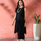 InWeave Black Kurta Short Palazzo Set - Swadesiicart
