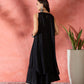 InWeave Black Kurta Short Palazzo Set - Swadesiicart