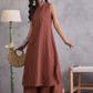 InWeave Maroon Orange Striped Kurta Set - Swadesiicart