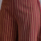 InWeave Maroon Orange Striped Kurta Set - Swadesiicart