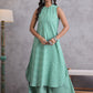 InWeave Green Small Check Kurta Set - Swadesiicart