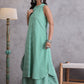 InWeave Green Small Check Kurta Set - Swadesiicart
