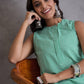 InWeave Green Small Check Kurta Set - Swadesiicart