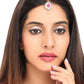 Yellow Chimes Women Gold-Polished American Diamond Pink & White Studded Handcrafted Maang Tikka | Swadesiicart
