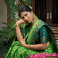 Vardha Emerald Green Banarasi Raw Silk Saree | Swadesiicart