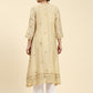 HOUSE OF KARI Embroidered Chikankari Chanderi Silk Anarkali Kurta | Swadesiicart