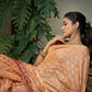 Vardha Peach Golden Zari Banarasi Raw Silk Saree | Swadesiicart