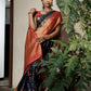 Vardha Admiral Blue Golden Zari Banarasi Raw Silk Saree | Swadesiicart