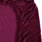 KLOTTHE Maroon 300 TC Woolen Fitted Double King Bedsheet With 2 Pillow Covers - Swadesiicart