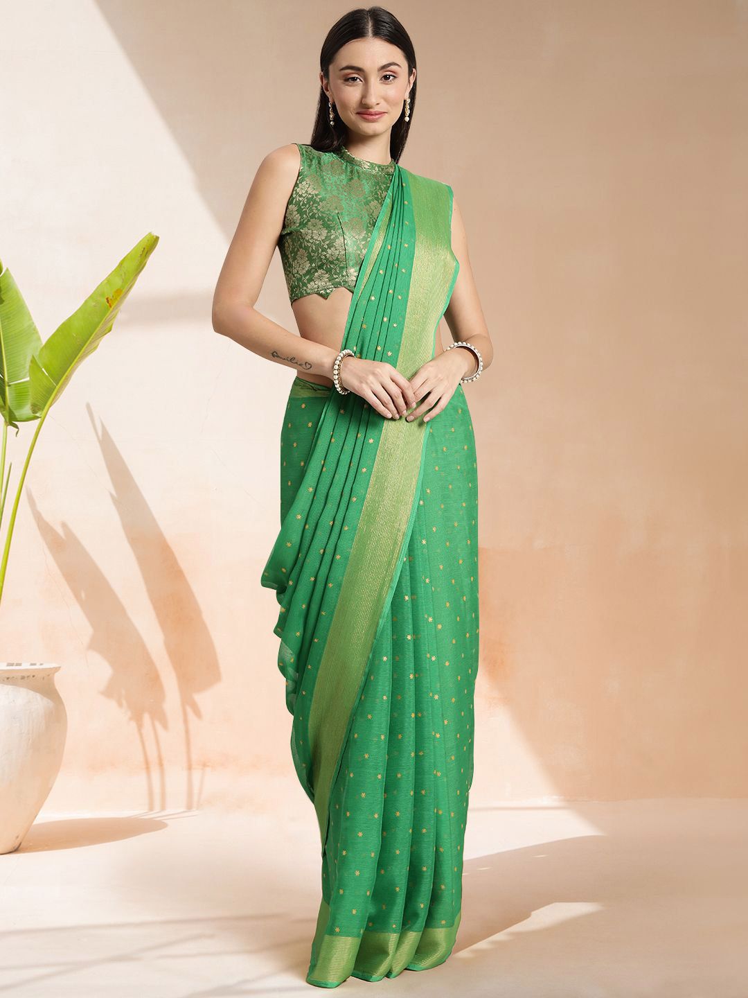Mitera Floral Printed Ready to Wear Saree | Swadesiicart