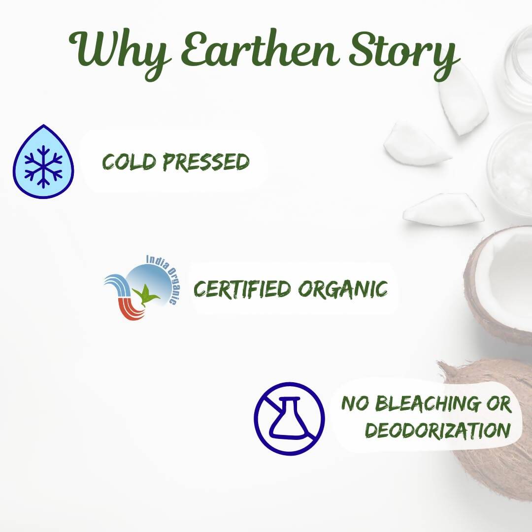 Earthen Story Certified Organic coconut oil - Swadesiicart