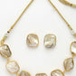 NVR Women's Gold-Polished Mother of Pearl Handcrafted Jewellery Set - Swadesiicart