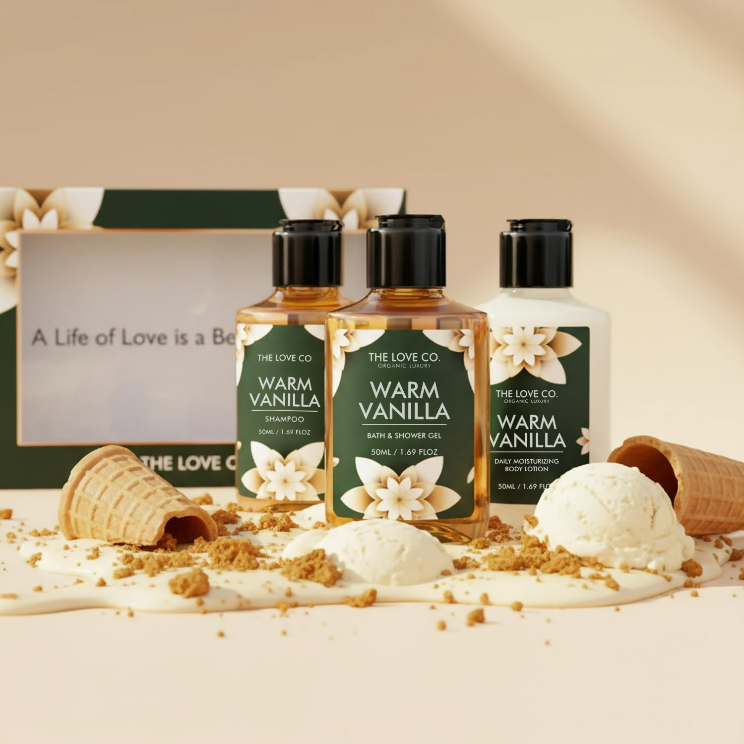 The Love Co. Warm Vanilla Bath & Body Gift Set - Swadesiicart