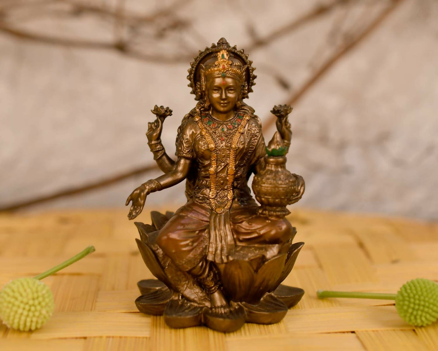Collectible India Goddess Lakshmi Idol - Swadesiicart