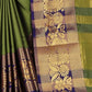 Vamika Banarasi Cotton Silk Weaving Green Saree (DOCTOR MOR GREEN) | Swadesiicart