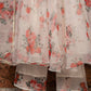 Pomcha Jaipur Red And White Floral Organza Anarkali Set | Swadesiicart