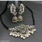 Tehzeeb Creations Women's Silver Colour Necklace With Peacock Design - Swadesiicart