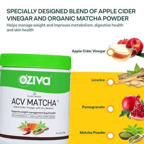 OZiva Plant Based ACV Matcha | Swadesiicart