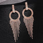Yellow Chimes Gold-Toned Contemporary Drop Earrings