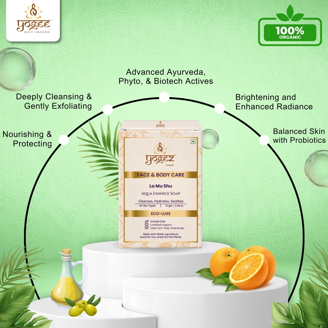 Yogez La Mu Shu Radiant Papaya Glow Soap - Swadesiicart