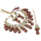 Tehzeeb Creations Back Meenakari Gold-Polished Maroon Color Tika Earring Jewellery Set Uncut Kundan Big Faux Kundan Dibbi Kundan Choker Necklace Set | Swadesiicart