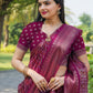 Tikhi Imli Leheriya Printed Zari Ready to Wear Saree | Swadesiicart
