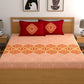 Dreamscape Pink Ethnic Motifs 144 TC Cotton Bedsheet with Pillow Covers - Swadesiicart