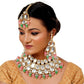 Tehzeeb Creations Back Meenakari Gold-Polished MultiColor Set Uncut Big Faux Kundan Choker Necklace Set | Swadesiicart