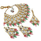 Tehzeeb Creations Back Meenakari Gold-Polished MultiColor Set Uncut Big Faux Kundan Choker Necklace Set | Swadesiicart