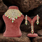 Tehzeeb Creations Designer Pink and Mint Color Choker Stone Necklace Set | Swadesiicart