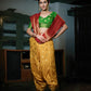 Vardha Mustard Yellow-Rosewood Red Golden Zari Banarasi Raw Silk Saree | Swadesiicart