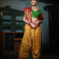 Vardha Mustard Yellow-Rosewood Red Golden Zari Banarasi Raw Silk Saree | Swadesiicart
