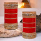 Tehzeeb Creations Bridal Bangle Set Golden White & Red Stone Chuda, Wedding punjabi Choora Fashion Chura Set for Women - Swadesiicart