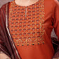 Vishudh Embroidered Regular Thread Work Kurta with Palazzo & Dupatta - Swadesiicart