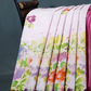 Block Print Baby Pink Coloured Mulmul Cotton Saree By Gayathri Reddy Designer Studio | Swadesiicart