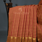 Mustard And Maroon Combo With Checks Pure Mangalgiri Cotton Saree By Gayathri Reddy Designer Studio | Swadesiicart