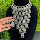 Tehzeeb Creations Women's Anarkali Design Oxidised Necklace With Mirror - Swadesiicart