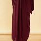 Soch Maroon Beads and Stones Ready to Wear Saree | Swadesiicart