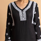 HOUSE OF KARI Floral Embroidered Chikankari Kurta With Trouser | Swadesiicart