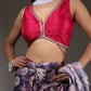 Tikhi Imli Floral Printed Satin Saree | Swadesiicart
