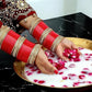 Tehzeeb Creations Bridal Bangle Set Wedding punjabi chuda Designer chura, Red Acrylic Choora Set for Women - Swadesiicart