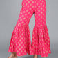 Kalini Women Pink Ethnic Motifs Printed Panelled Kurta with Sharara | Swadesiicart