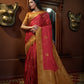 Vardha Myrtle Red Golden Zari Banarasi Satin Silk Saree | Swadesiicart