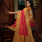 Vardha Myrtle Red Golden Zari Banarasi Satin Silk Saree | Swadesiicart