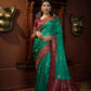Vardha Indigo Blue Golden Zari Banarasi Satin Silk Saree | Swadesiicart