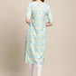 Kalini Women Teal & Blue Ethnic Motifs Printed Crepe Pack of 2 Kurtas | Swadesiicart