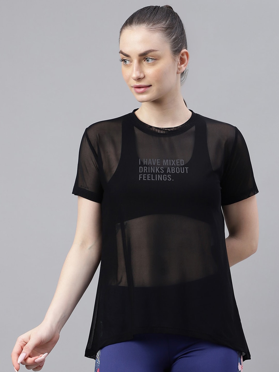 MKH Typography Printed Dri-FIT Relaxed Fit Gym T-shirt - Swadesiicart