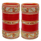 Tehzeeb Creations Bangle Set for Women (Red) - Swadesiicart