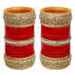 Tehzeeb Creations Bridal Bangle Set Red Designer Chura Punjabi Choora Fashion Jewellery Chuda Set - Swadesiicart