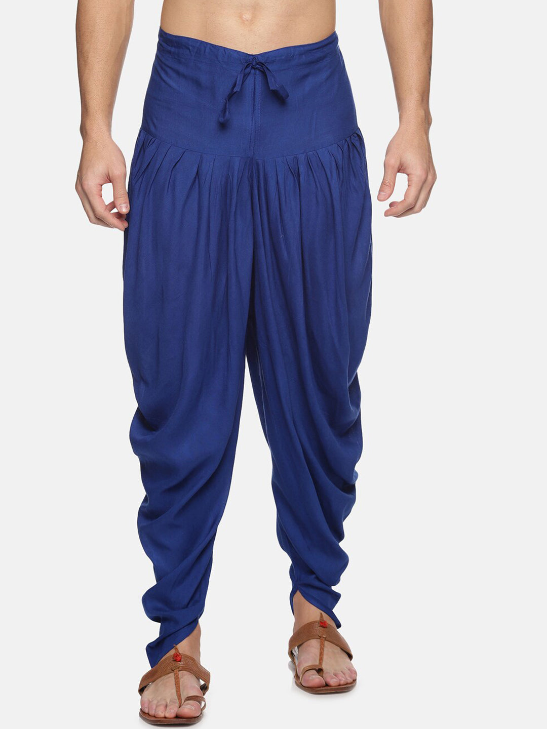 Sethukrishna Men Navy Blue Solid Dhoti Pant | Swadesiicart